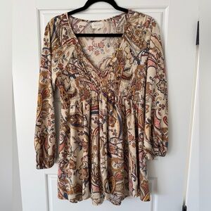 MELLODAY Multicolor Paisley Blouse